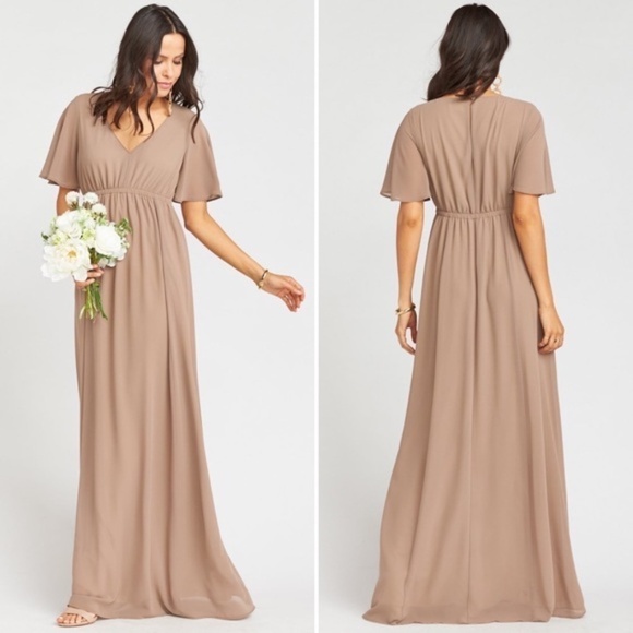 emily empire maxi dress Show Me Your Mumu Maternity Emily Empire Maxi Dress Emerald Chiffon Size XS NWT
